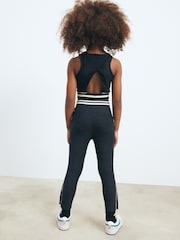 Black Slogan Sports Crop Top (5-16yrs) - Image 3 of 7