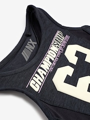 Black Slogan Sports Crop Top (5-16yrs) - Image 7 of 7