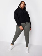 Yours Curve Grey Stirrup Leggings - Image 1 of 4