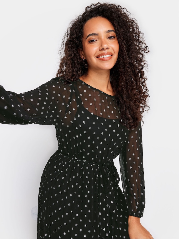 M&Co Metallic Spot Smock Dress - Image 4 of 4