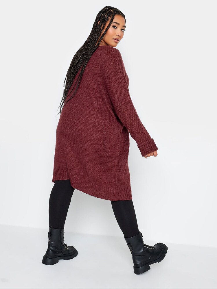Yours Curve Purple Mossy Yarn Tunic Dress - Image 2 of 4