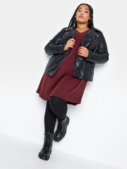 Yours Curve Purple Mossy Yarn Tunic Dress - Image 3 of 4