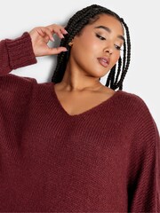 Yours Curve Purple Mossy Yarn Tunic Dress - Image 4 of 4