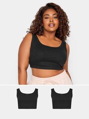 Yours Curve 100% Cotton Bralette 2 Pack - Imagen 1 de 5