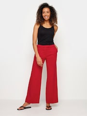 M&Co Red Ponte Wide Leg Trousers - Image 2 of 4