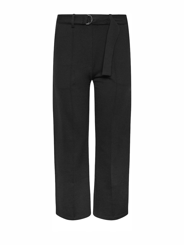 PixieGirl Petite Black Pintuck Belted Wide Leg Trousers - Image 3 of 3 PixieGirl Petite Black Pintuck Belted Wide Leg Trousers - Image 3 of 3
