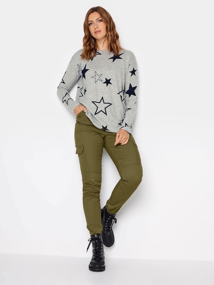 Long Tall Sally Grey Black Star Jumper - Image 2 of 4