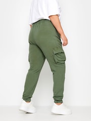 Yours Curve Green Acid Washed Cargo 100% Cotton Joggers - Image 4 of 4