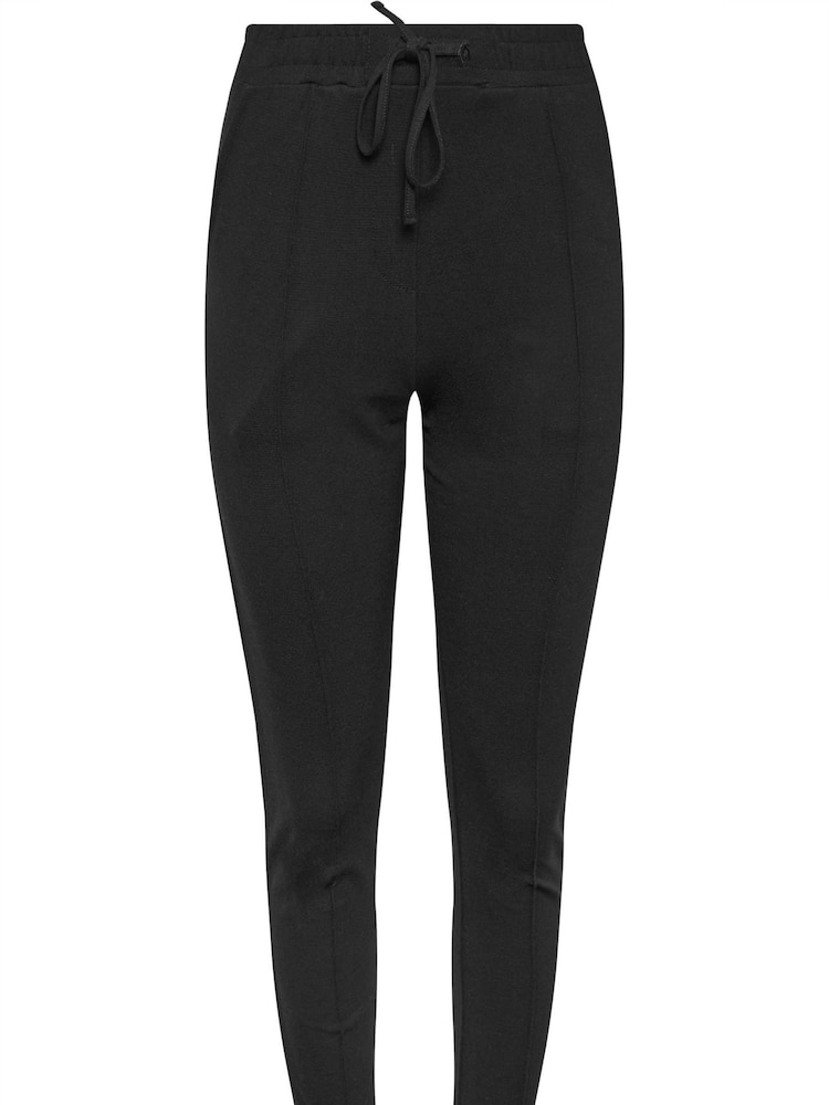 PixieGirl Petite Black Pintuck Tie Waist Wide Leg Trousers - Image 3 of 3