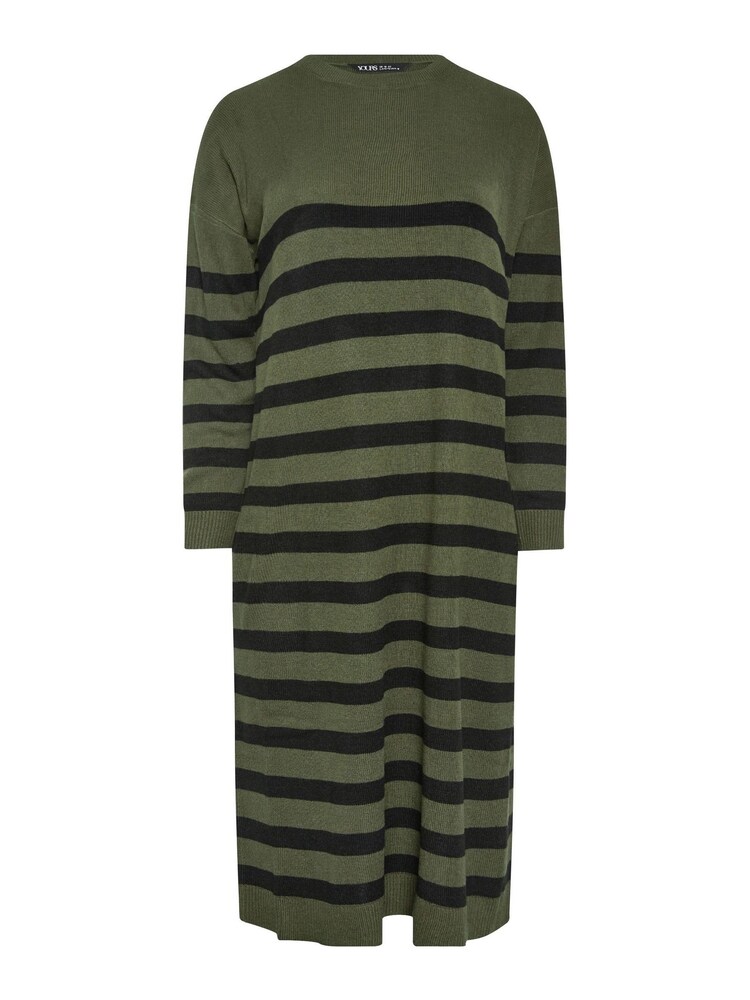 Yours Curve Green Crew Neck Dress - Image 5 of 5