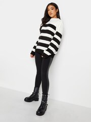 PixieGirl Petite Black PU Side Panel Leggings - Image 2 of 2