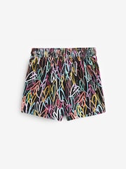 Black Graffiti Heart Jersey Shorts (3-16yrs) - Image 6 of 7