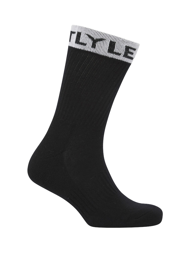 Lyle & Scott Black Montrose Sports Black Socks 5 Pack - Image 2 of 6