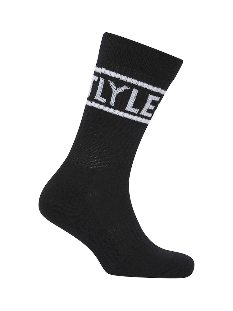 Lyle & Scott Black Montrose Sports Black Socks 5 Pack - Image 4 of 6