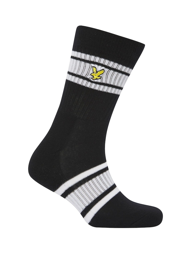 Lyle & Scott Black Montrose Sports Black Socks 5 Pack - Image 5 of 6