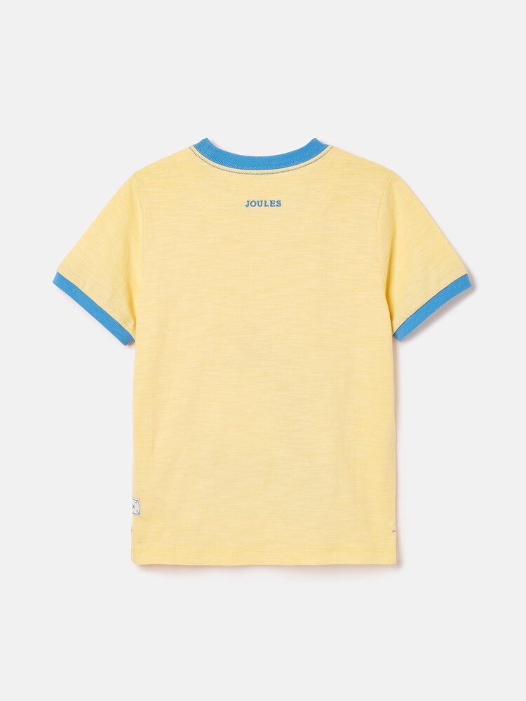 Joules Boys' Archie Yellow Crocodile Artwork T-Shirt - Image 2 of 7