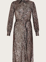Monsoon Silver Megan Sequin Dress - Image 5 of 5