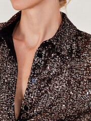 Monsoon Silver Megan Sequin Shirt - Image 3 of 4