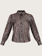 Monsoon Silver Megan Sequin Shirt - Image 4 of 4
