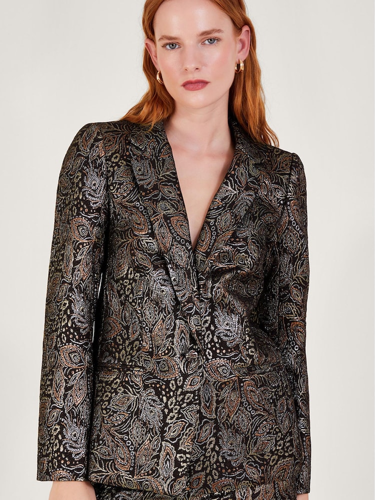 Monsoon Joni Jacquard Black Jacket - Image 1 of 1
