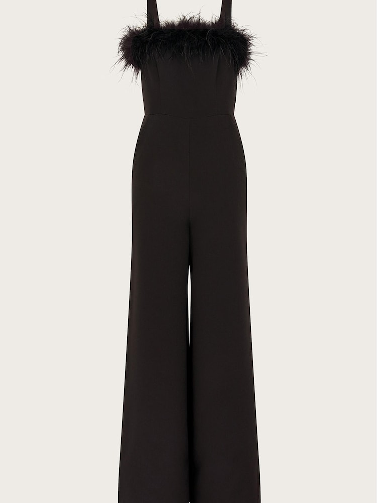 Monsoon Eva Feather Black Jumpsuit - Image 1 of 4