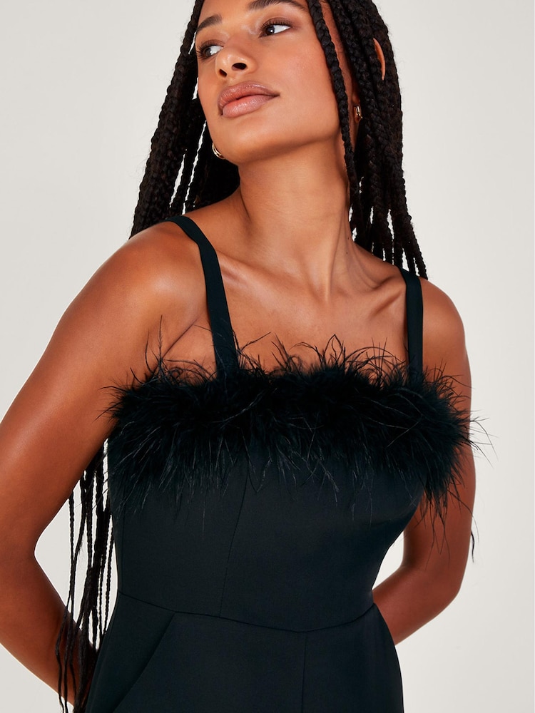Monsoon Eva Feather Black Jumpsuit - Image 4 of 4