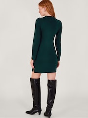 Monsoon Green Bea Bow Tunic Dress - Image 2 of 5