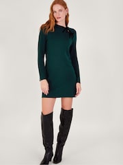 Monsoon Green Bea Bow Tunic Dress - Image 3 of 5