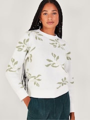 Monsoon Natural Mia Mistletoe Jumper - Image 1 of 5