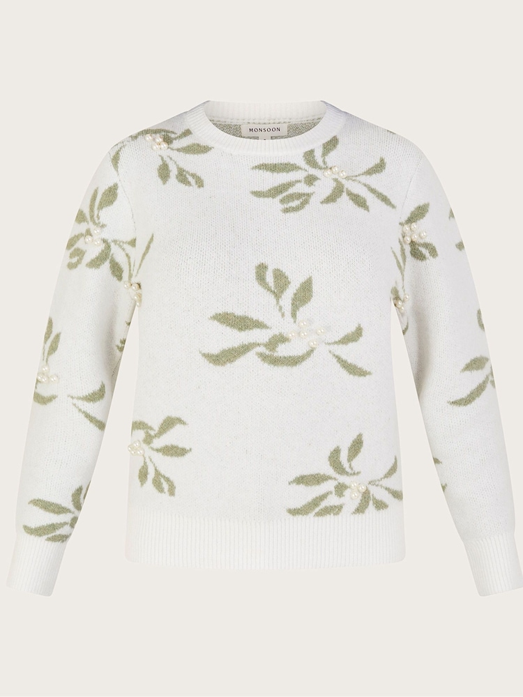 Monsoon Natural Mia Mistletoe Jumper - Image 5 of 5
