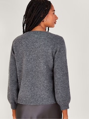 Monsoon Grey Sabrina Star Jumper - Image 2 of 5