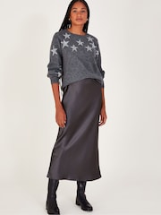 Monsoon Grey Sabrina Star Jumper - Image 3 of 5