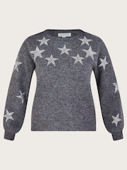 Monsoon Grey Sabrina Star Jumper - Image 5 of 5