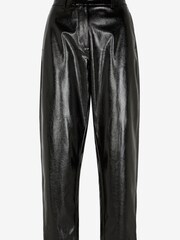 Mint Velvet Black Faux Leather Trousers - Image 3 of 4