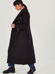 Monsoon Black Double-Breasted Daria Coat - Image 3 of 5