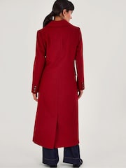 Monsoon Red Daria Double-Breasted Coat - Image 2 of 4