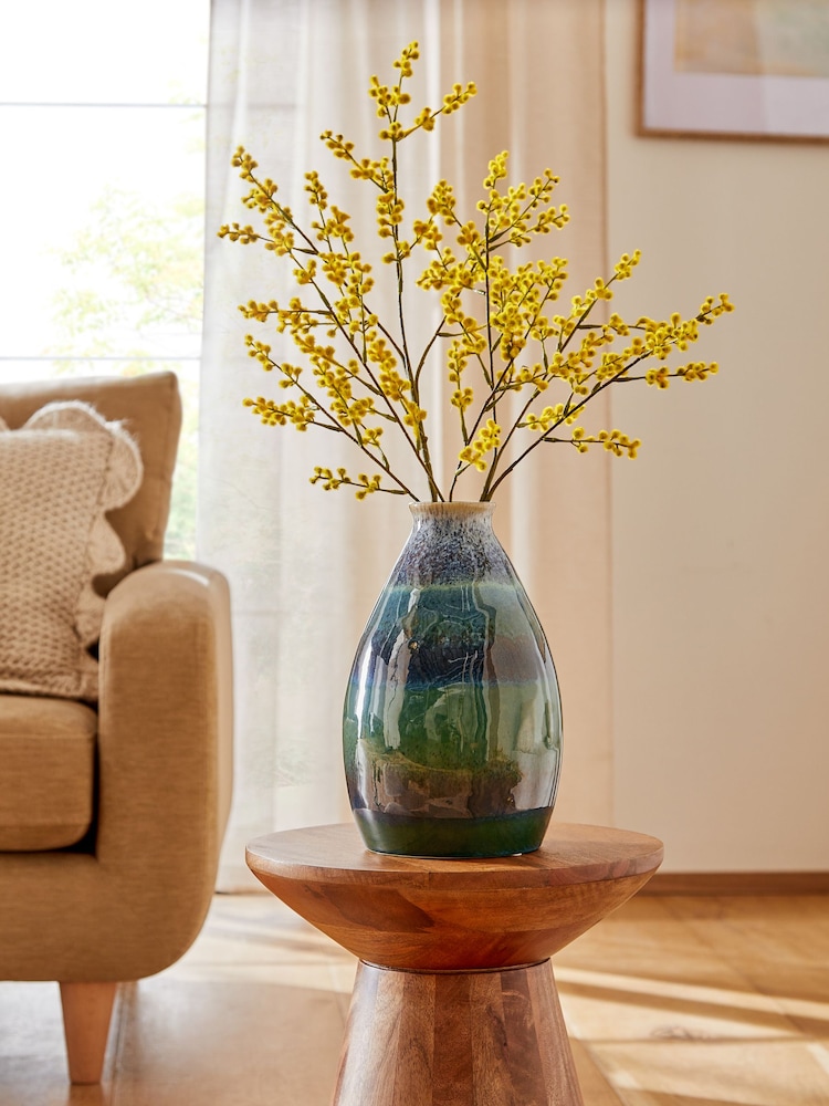 Set of 3 Yellow Artificial Mimosa Stems - Image 1 of 3