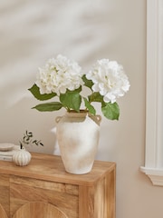 Set of 2 White Artificial Hydrangea Stems - Image 1 of 2