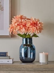 Set of 2 Coral Pink Artificial Dahlia Stems - Image 1 of 4
