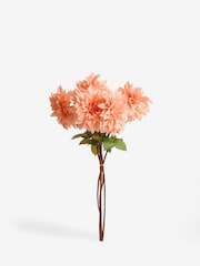 Set of 2 Coral Pink Artificial Dahlia Stems - Image 2 of 4