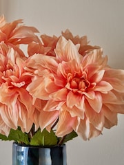 Set of 2 Coral Pink Artificial Dahlia Stems - Image 3 of 4