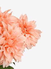 Set of 2 Coral Pink Artificial Dahlia Stems - Image 4 of 4