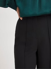 JD Williams Black Magisculpt Satin Wide Leg Trousers - Image 4 of 4