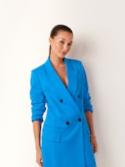 Blue Double Breasted Tailored Blazer - Image 2 of 7
