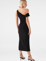 Forever New Black Tyra One Shoulder Ruffle Bodycon Dress - Image 2 of 4