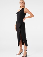 Forever New Black Tyra One Shoulder Ruffle Bodycon Dress - Image 3 of 4