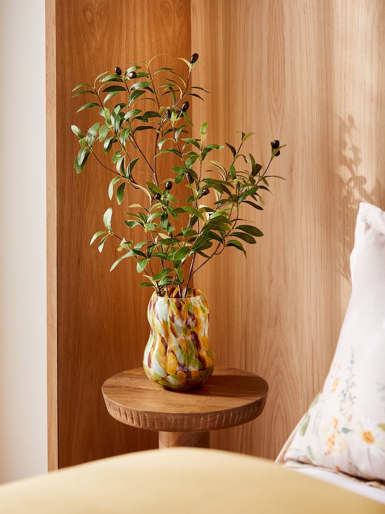 Green Artificial Olive Branch - Image 1 of 3
