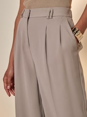 Mink Brown Tailored Straight Trousers - Image 3 of 5