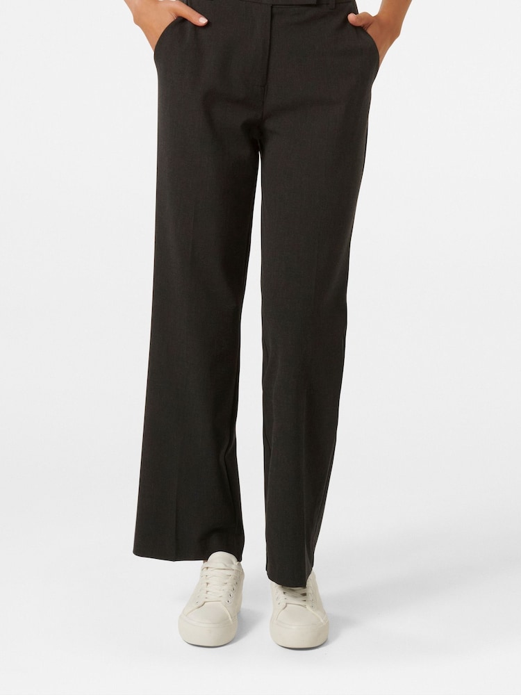 Forever New Black Stacey Petite Slim Straight Leg Trousers - Image 1 of 5