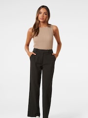 Forever New Black Stacey Petite Slim Straight Leg Trousers - Image 4 of 5